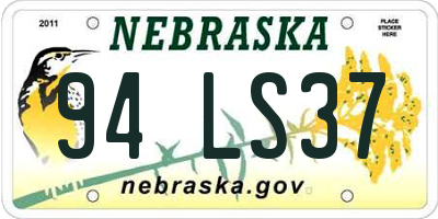 NE license plate 94LS37