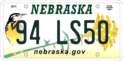 NE license plate 94LS50