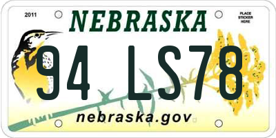 NE license plate 94LS78