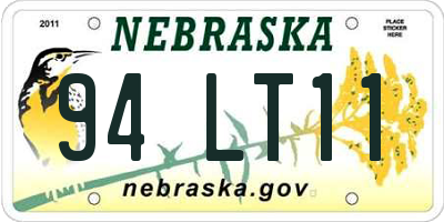 NE license plate 94LT11