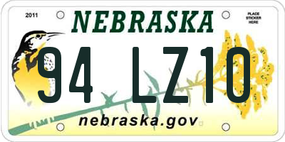 NE license plate 94LZ10