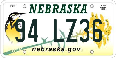 NE license plate 94LZ36