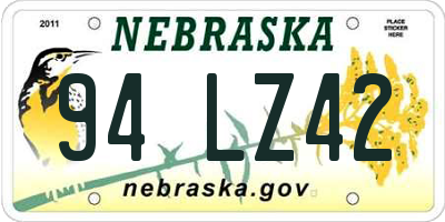NE license plate 94LZ42