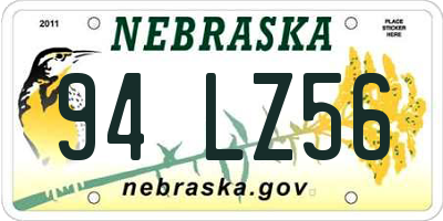 NE license plate 94LZ56