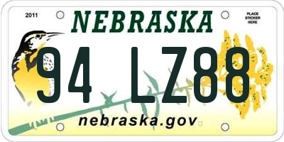 NE license plate 94LZ88