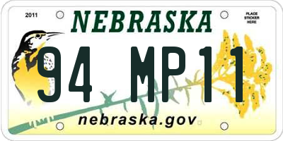 NE license plate 94MP11