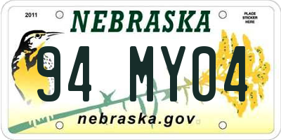 NE license plate 94MY04