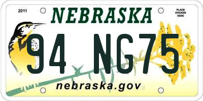 NE license plate 94NG75