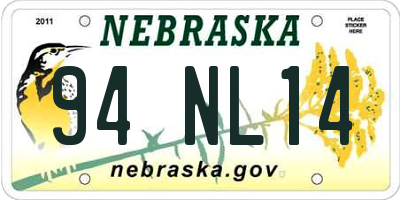 NE license plate 94NL14