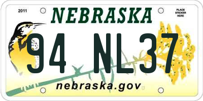 NE license plate 94NL37
