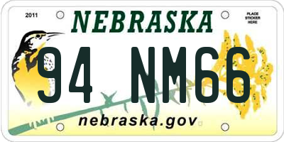 NE license plate 94NM66