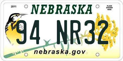 NE license plate 94NR32