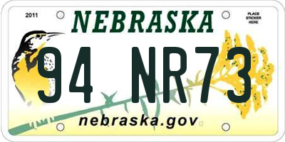 NE license plate 94NR73