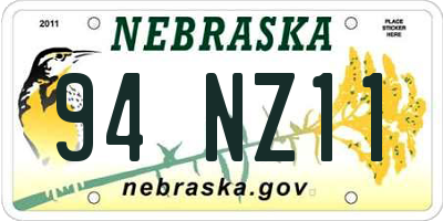 NE license plate 94NZ11