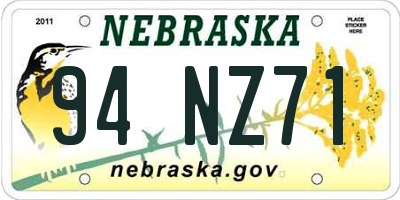 NE license plate 94NZ71