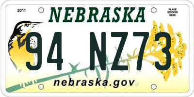 NE license plate 94NZ73