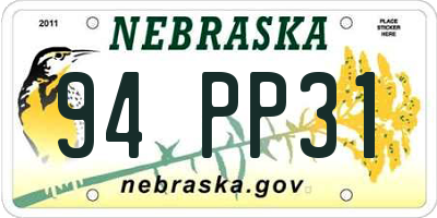 NE license plate 94PP31