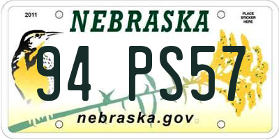NE license plate 94PS57
