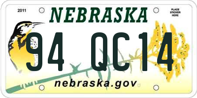 NE license plate 94QC14
