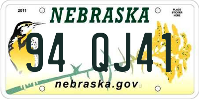 NE license plate 94QJ41