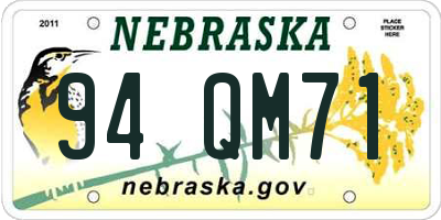 NE license plate 94QM71