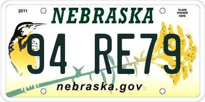 NE license plate 94RE79