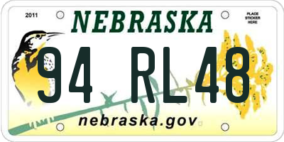 NE license plate 94RL48