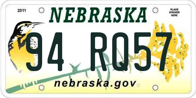 NE license plate 94RQ57