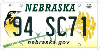 NE license plate 94SC71