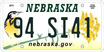 NE license plate 94SI41