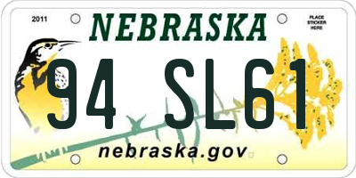 NE license plate 94SL61
