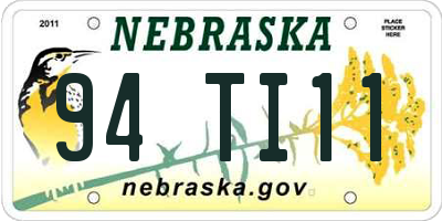 NE license plate 94TI11