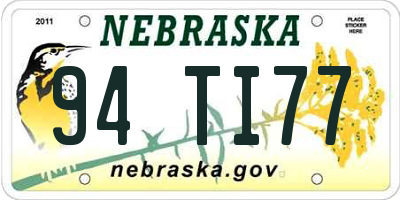 NE license plate 94TI77