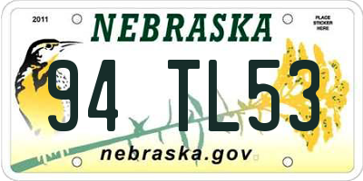 NE license plate 94TL53