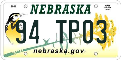 NE license plate 94TP03