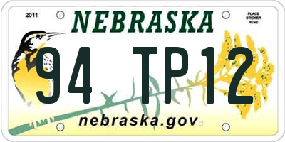 NE license plate 94TP12