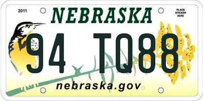 NE license plate 94TQ88