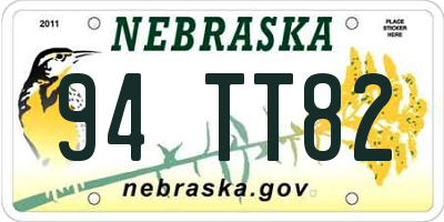 NE license plate 94TT82