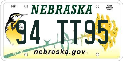NE license plate 94TT95