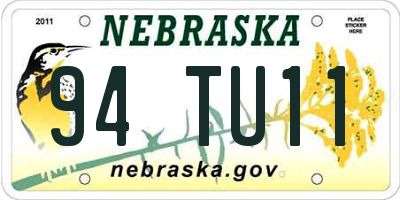 NE license plate 94TU11