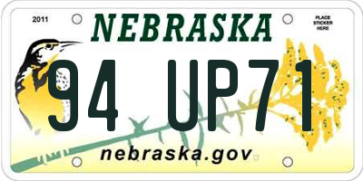 NE license plate 94UP71
