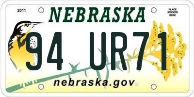 NE license plate 94UR71