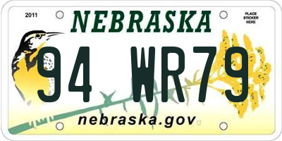 NE license plate 94WR79