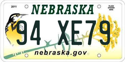 NE license plate 94XE79