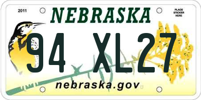 NE license plate 94XL27