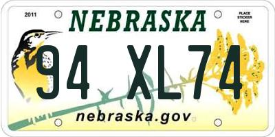 NE license plate 94XL74