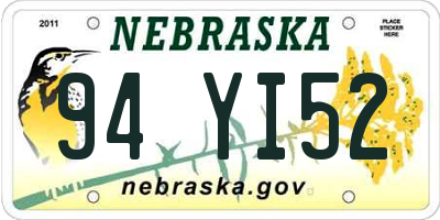 NE license plate 94YI52