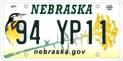 NE license plate 94YP11