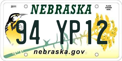 NE license plate 94YP12