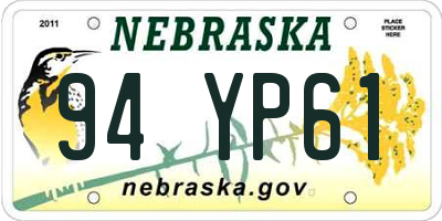NE license plate 94YP61